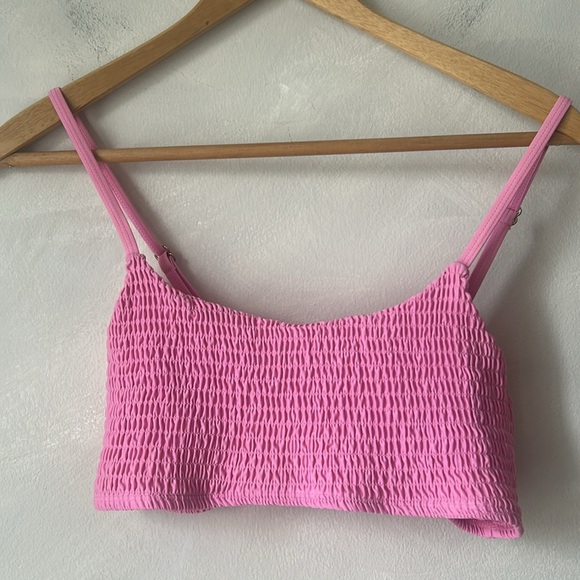 Mosmann Australia Havana Ribbed / Smocked Bikini, barbie pink , sz L - Picture 4 of 11